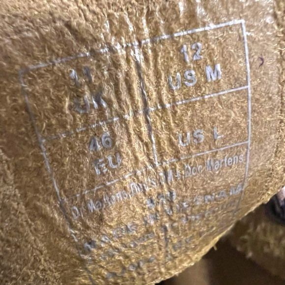 Dr.Martens  Men’s SZ.12 Ben Suede In Moss Green Boots Lace Up New - Picture 11 of 15